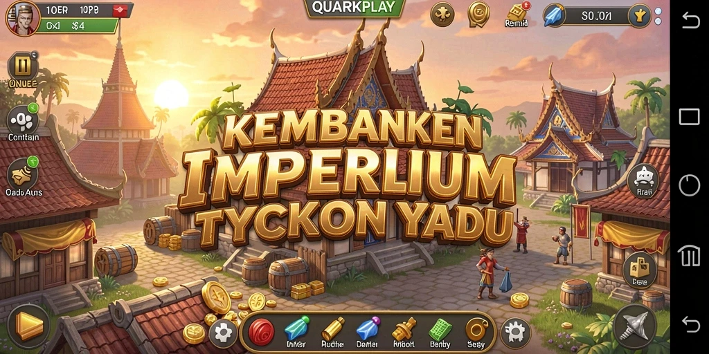 Tampilan gameplay <strong>QUARKPLAY</strong> dengan grafis menarik dan interaksi bisnis yang seru.