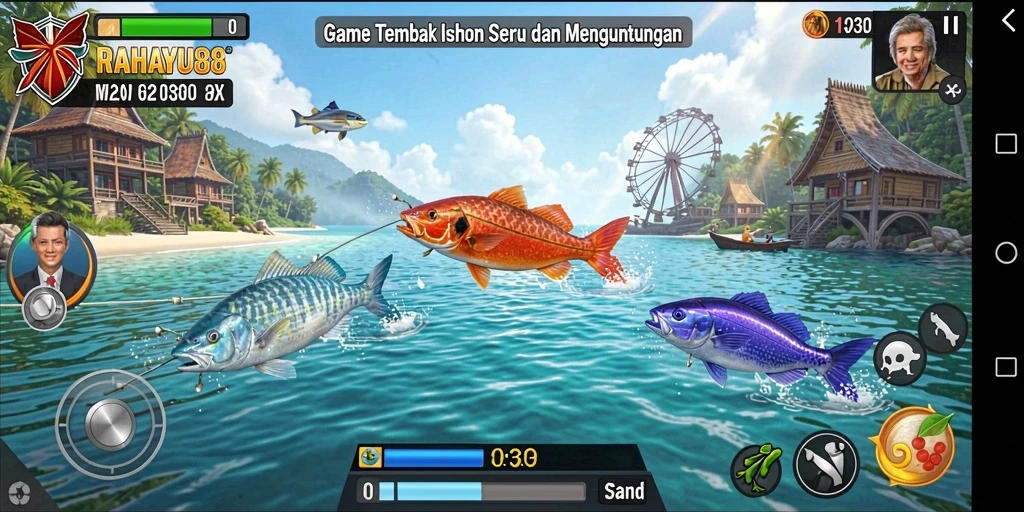 Tangkapan layar RAHAYU88 menampilkan aksi seru dalam gameplay Tembak Ikan.