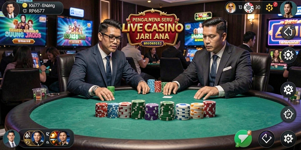 Tampilan gameplay RP6677 yang memukau dalam suasana Live Casino.