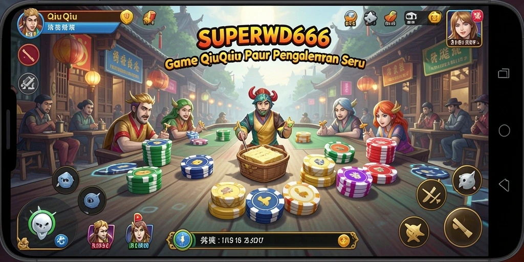 Tampilan gameplay QiuQiu yang seru dan menantang.