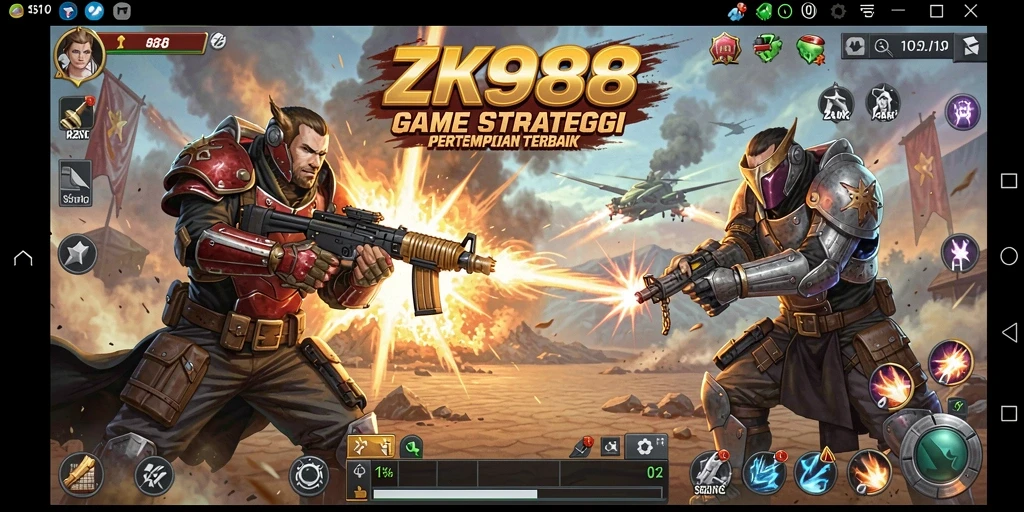 Tampilan gameplay menakjubkan dari ZK988 yang penuh strategi.